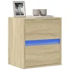 Image de Meuble TV mural avec lumières LED chêne sonoma 41x31x45 cm