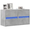 Image de Meubles TV muraux et lumières LED 2 pcs gris béton 41x31x45 cm
