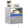 Image de vidaXL Meubles TV muraux et lumières LED 2 pcs gris béton 41x31x45 cm, meuble TV suspendu au mur, unité TV flottante, 852320