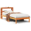 Image de vidaXL Bedframe met hoofdbord massief grenenhout wasbruin 75x190 cm3305732