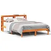 Image de vidaXL Bedframe met hoofdbord massief grenenhout wasbruin 135x190 cm3305735