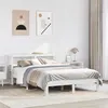 Image de vidaXL Bedframe met hoofdbord massief grenenhout wit 150x200 cm3306050