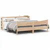 Image de vidaXL Cadre de lit avec tête de lit 200x200 cm Bois de pin massif, sommier, cadre de lit double, cadre de lit en bois 3306291