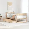 Image de vidaXL Cadre de lit sans matelas 90x200 cm bois de pin massif, meuble de chambre à coucher, sommier, lit en bois, lit, lit 3306390