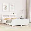 Image de vidaXL Cadre de lit avec tête de lit blanc 120x190 cm bois pin massif, meuble de chambre à coucher, sommier, lit en bois, 3306478