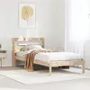 Image de vidaXL Cadre de lit avec tête de lit 90x190 cm bois de pin massif, lit, mobilier de chambre, lit en bois, lit simple, cadre 3306527
