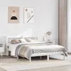 Image de vidaXL Cadre de lit et tête de lit blanc 140x190 cm bois de pin massif, lit, meuble de chambre à coucher, lit en bois, lit 3306534