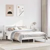 Image de vidaXL Cadre de lit avec tête de lit blanc 160x200 cm bois pin massif, lit, meuble de chambre à coucher, lit en bois, lit 3306546