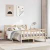 Image de vidaXL Cadre de lit avec tête de lit 160x200 cm bois de pin massif, lit, mobilier de chambre à coucher, lit en bois, lit 3306584