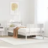 Image de vidaXL Cadre de lit avec tête de lit blanc 75x190cm bois de pin massif, lit, mobilier de chambre à coucher, lit en bois, lit 3306604