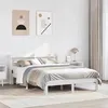 Image de vidaXL Cadre de lit avec tête de lit blanc 135x190 cm bois pin massif, lit, meuble de chambre à coucher, lit en bois, lit 3306779