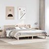 Image de vidaXL Cadre de lit avec tête de lit 200x200 cm Bois de pin massif, lit, meuble de chambre à coucher, lit en bois, lit 3306796