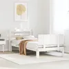 Image de vidaXL Cadre de lit avec tête de lit sans matelas blanc 100x200 cm 3306824