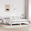 Image de vidaXL Cadre de lit et tête de lit blanc 180x200 cm bois de pin massif, lit, meuble de chambre à coucher, lit en bois, lit 3306880