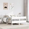 Image de vidaXL Cadre de lit sans matelas blanc 140x190 cm bois de pin massif 3306940