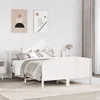 Image de vidaXL Cadre de lit sans matelas blanc 135x190 cm bois de pin massif 3306976