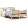 Image de vidaXL Cadre de lit avec tête de lit 160x200 cm bois de pin massif, sommier, cadre de lit double, cadre de lit en bois 3307038