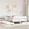 Image de vidaXL Cadre de lit sans matelas blanc 140x190 cm bois de pin massif 3307135
