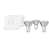 Image de Kit de démarrage - PHILIPS HUE - Lumiere blanche et colorée ambiance -1 Bridge + 3 spots LED GU10 + 1 dimmer switch