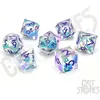 Image de Glass Staff CritStones Liquid Core Würfel Set Fantasia Fluid Electroplated (7)