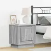 Image de Table de chevet avec lumières LED Gris Sonoma 44x34,5x45 cm