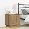 Image de Table de chevet avec lumières LED chêne artisan 44x34,5x45 cm