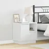 Image de Cabinets de chevet avec LED 2 pcs Blanc 50x34,5x50 cm