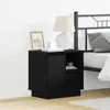 Image de Tables de chevet avec LED 2 pièces Chêne Noir 50x34,5x50 cm