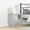 Image de Tables de chevet avec LED 2 pièces gris béton 50x34,5x50 cm