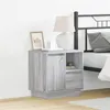 Image de Table de chevet avec LED Gris Sonoma 50x34,5x50 cm