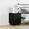 Image de Tables de chevet avec lumières LED 2 pcs Noir 39x34,5x50 cm