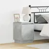 Image de Tables de chevet avec lumières LED 2 pcs Gris béton 39x34,5x50 cm