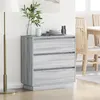 Image de Table de chevet avec LED Gris Sonoma 71x34,5x75 cm en bois reconstitué