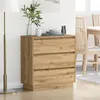 Image de Commode de chevet avec LED Chêne Artisan 71x34,5x75 cm Bois d ingénierie