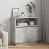 Image de Buffet avec LED Gris béton 71x34,5x75 cm en bois reconstitué