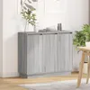 Image de Buffet gris Sonoma 90x32x75 cm avec LED en bois d ingénierie