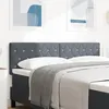 Image de vidaXL Tête de Lit LED Bouton en Cristal Capitonnée Gris Foncé 80 cm Velours 3338066
