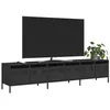 Image de vidaXL Meuble TV noir 202x39x43,5 cm acier laminé à froid, banc TV, meuble métallique, meuble multimédia, buffet TV, meuble 3307149