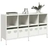 Image de Buffet blanc 135x39x73,5 cm acier laminé à froid