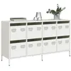 Image de Buffet blanc 135x39x73,5 cm acier laminé à froid