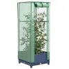 Image de vidaXL Jardinière surélevée avec housse aspect rotin 40x40x123 cm, jardinière surélevée de jardin, bac à fleurs surélevé, 4015823