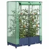 Image de vidaXL Jardinière surélevée avec housse aspect rotin 80x40x123 cm, jardinière surélevée de jardin, bac à fleurs surélevé, 4015824