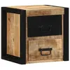 Image de vidaXL Table de chevet 40x35x40 cm bois massif de manguier brut, armoire de lit, meuble de chambre à coucher, table de 4015953