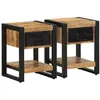 Image de Tables de chevet 2 pcs bois de manguier massif brut