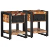 Image de vidaXL Tables de chevet 2 pcs multicolore bois massif de manguier brut 4013570