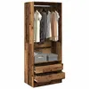 Image de Garde robe vieux bois 80x50x200 cm bois d ingénierie