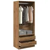 Image de Garde robe chêne artisanal 80x50x200 cm bois d ingénierie