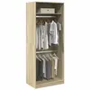 Image de vidaXL Garde-robe chêne sonoma 80x50x200 cm bois d'ingénierie, armoire de rangement, organisateur de garde-robe, armoire, 3307794