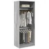 Image de vidaXL Garde-robe sonoma gris 80x50x200 cm bois d'ingénierie, armoire de rangement, organisateur de garde-robe, armoire, 3307797