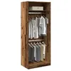 Image de vidaXL Garde-robe vieux bois 80x50x200 cm bois d'ingénierie, armoire de rangement, organisateur de garde-robe, armoire, 3307799
